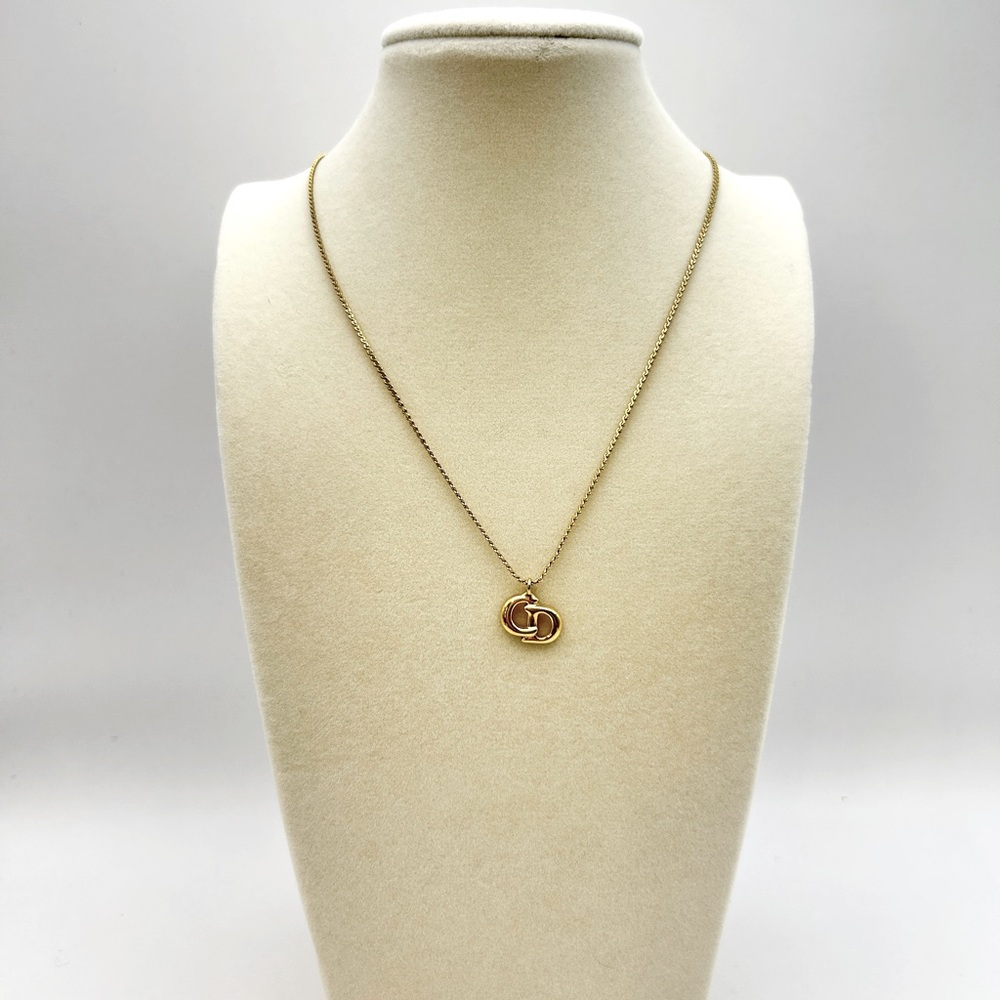 Dior Gold Plated Necklace with "CD" Pendant